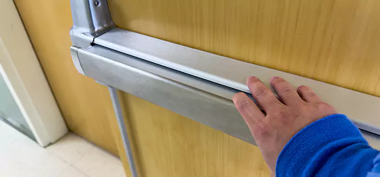 Installing a Push Bar on a Door Highland Park